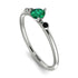 Minimalist Thin Emerald Ring - Brielle No. 36 image 1