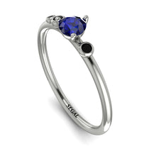 Minimalist Thin Sapphire Ring - Brielle No. 45 image 1