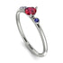 Minimalist Thin Ruby Ring - Brielle No. 72