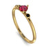 Minimalist Thin Ruby Ring - Brielle No. 40