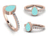 Elegant Enamel Pear Diamond Ring - Pear No. 2 image 2