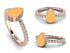 Elegant Enamel Pear Diamond Ring - Pear No. 2 image 4