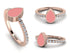 Elegant Enamel Pear Diamond Ring - Pear No. 2