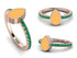 Elegant Enamel Pear Emerald Ring - Pear No. 5 image 4