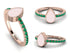 Elegant Enamel Pear Emerald Ring - Pear No. 5