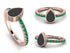 Elegant Enamel Pear Emerald Ring - Pear No. 5