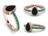 Elegant Enamel Pear Emerald Ring - Pear No. 5