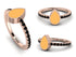 Elegant Enamel Pear Black Diamond Ring - Pear No. 8