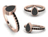 Elegant Enamel Pear Black Diamond Ring - Pear No. 8 image 12