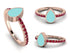 Elegant Enamel Pear Ruby Ring - Pear No. 11