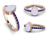 Elegant Enamel Pear Sapphire Ring - Pear No. 14 image 1