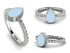Elegant Enamel Pear Diamond Ring - Pear No. 3