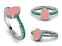 Elegant Enamel Pear Emerald Ring - Pear No. 6