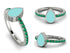 Elegant Enamel Pear Emerald Ring - Pear No. 6