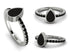 Elegant Enamel Pear Black Diamond Ring - Pear No. 9 image 2