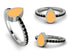 Elegant Enamel Pear Black Diamond Ring - Pear No. 9 image 11