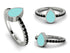 Elegant Enamel Pear Black Diamond Ring - Pear No. 9