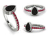 Elegant Enamel Pear Ruby Ring - Pear No. 12