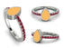 Elegant Enamel Pear Ruby Ring - Pear No. 12 image 11