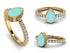 Elegant Enamel Pear Diamond Ring - Pear No. 1