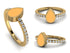 Elegant Enamel Pear Diamond Ring - Pear No. 1