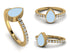 Elegant Enamel Pear Diamond Ring - Pear No. 1 image 8