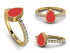 Elegant Enamel Pear Diamond Ring - Pear No. 1