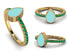 Elegant Enamel Pear Emerald Ring - Pear No. 4 image 2