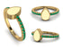 Elegant Enamel Pear Emerald Ring - Pear No. 4