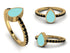 Elegant Enamel Pear Black Diamond Ring - Pear No. 7 image 2