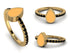 Elegant Enamel Pear Black Diamond Ring - Pear No. 7 image 4