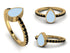 Elegant Enamel Pear Black Diamond Ring - Pear No. 7