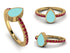 Elegant Enamel Pear Ruby Ring - Pear No. 10 image 2