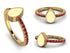 Elegant Enamel Pear Ruby Ring - Pear No. 10