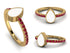 Elegant Enamel Pear Ruby Ring - Pear No. 10