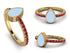 Elegant Enamel Pear Ruby Ring - Pear No. 10
