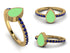 Elegant Enamel Pear Sapphire Ring - Pear No. 13