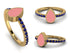 Elegant Enamel Pear Sapphire Ring - Pear No. 13