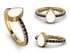 Elegant Enamel Pear Sapphire Ring - Pear No. 13