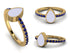 Elegant Enamel Pear Sapphire Ring - Pear No. 13