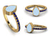 Elegant Enamel Pear Sapphire Ring - Pear No. 13