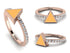 Elegant Enamel Triangle Diamond Ring - Triangle No. 2
