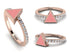 Elegant Enamel Triangle Diamond Ring - Triangle No. 2