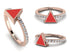 Elegant Enamel Triangle Diamond Ring - Triangle No. 2