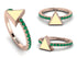 Elegant Enamel Triangle Emerald Ring - Triangle No. 5