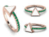 Elegant Enamel Triangle Emerald Ring - Triangle No. 5 image 7