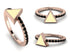 Elegant Enamel Triangle Black Diamond Ring - Triangle No. 8 image 2
