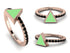 Elegant Enamel Triangle Black Diamond Ring - Triangle No. 8
