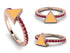 Elegant Enamel Triangle Ruby Ring - Triangle No. 11 image 4