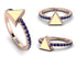 Elegant Enamel Triangle Sapphire Ring - Triangle No. 14 image 2
